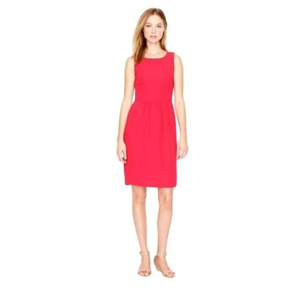 NWOT J. Crew Red Camille Dress - Picture 2 of 5